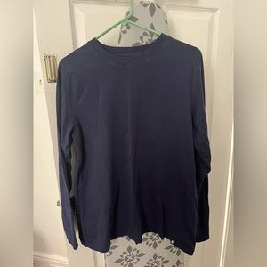 Jaanuu navy blue 1x long sleeve crew neck